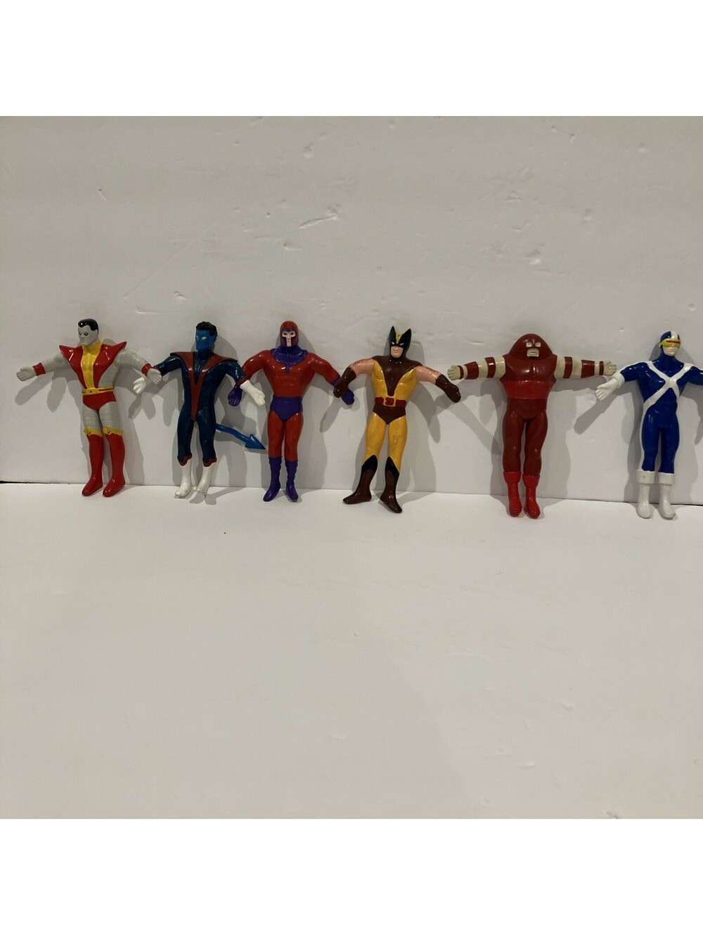 Lot Of 6 1990’s Vintage Marvel Uncanny X-Men Bend-ems Bendable Figures Just Toys